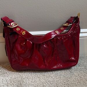 Chic Italian Red Patent Leather Mini Bag